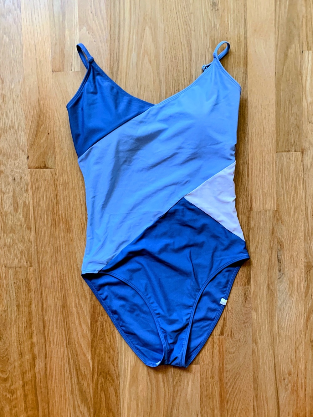Summersalt Sidestroke Colorblock One-Piece Swimsuit Blue Ombre Size 8 Long